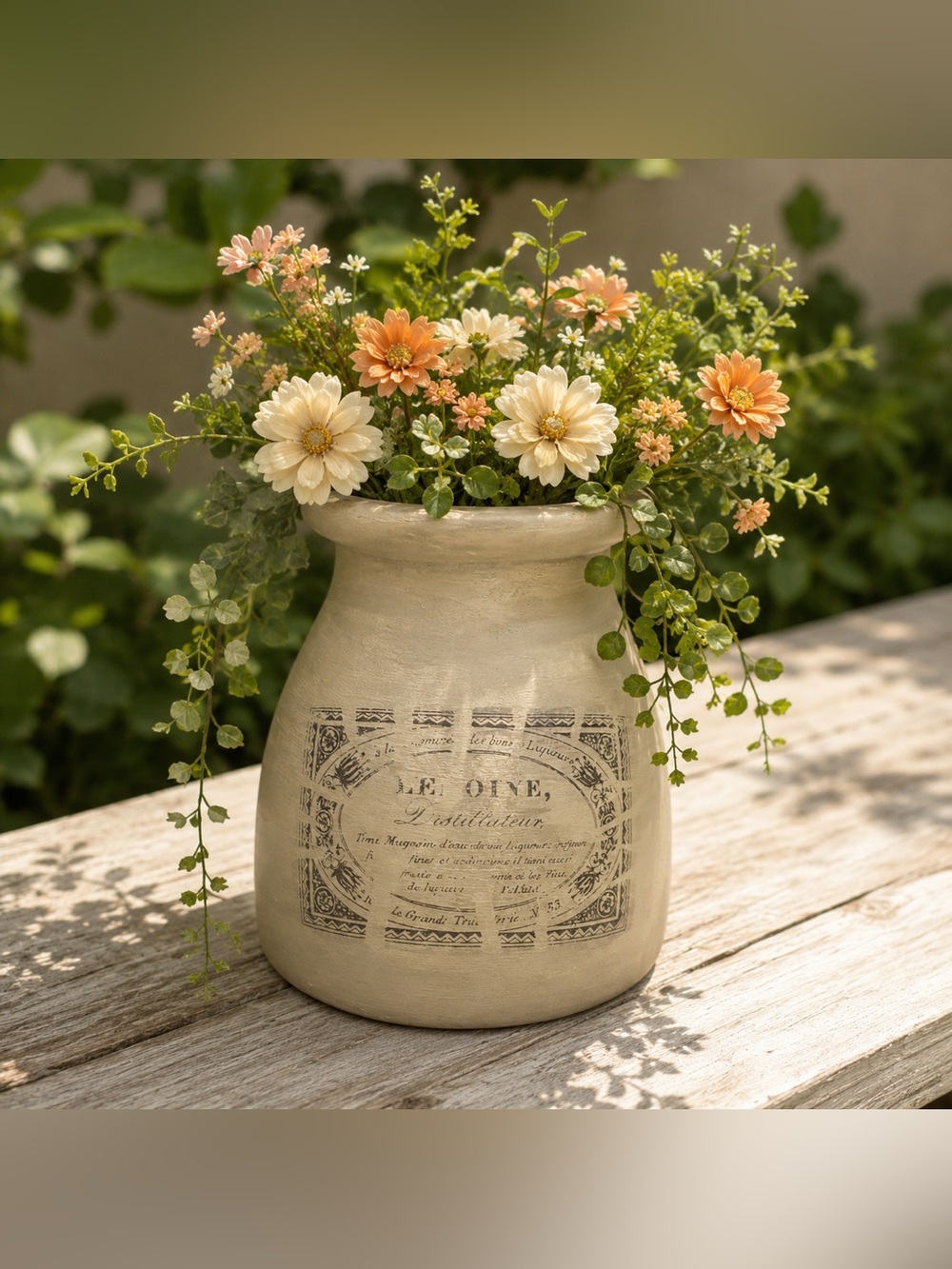 Vintage Cream Decorative Vase